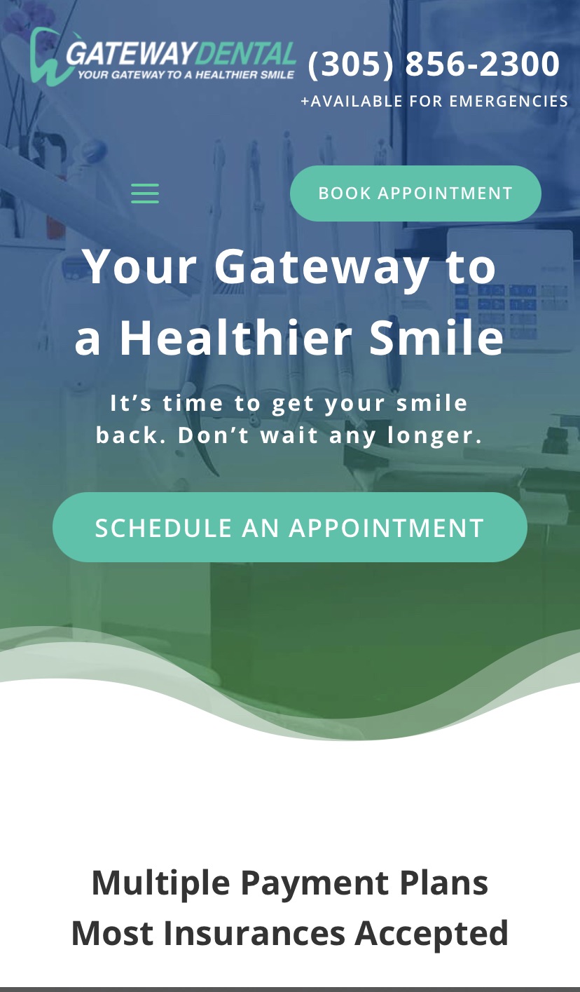 dental mobile website
