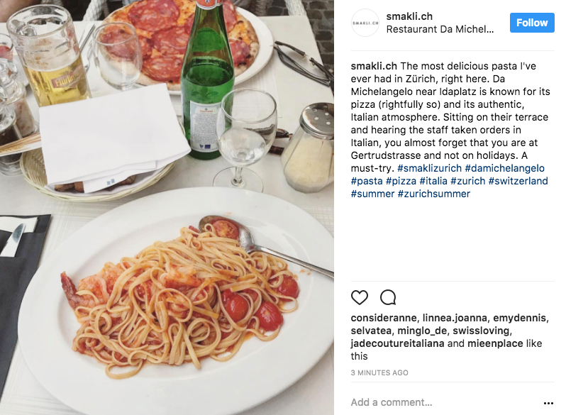 italian restautant instagram