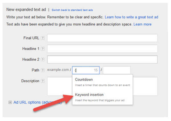 select keyword insertion