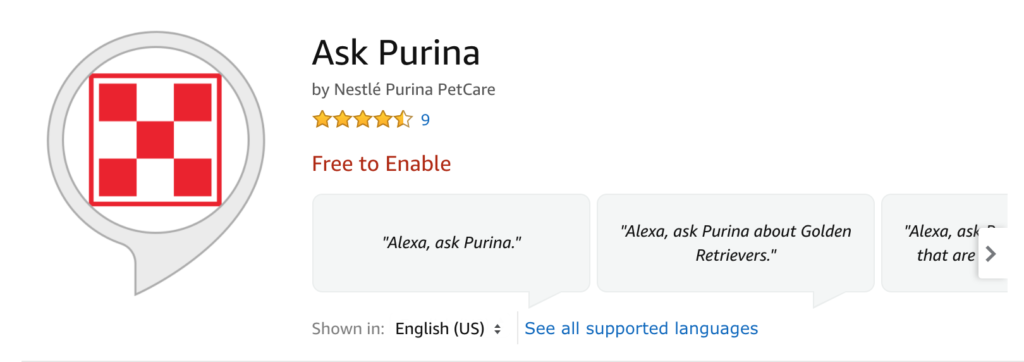 Ask Purina, reaching to your audience through Alexa on Amazon Echo