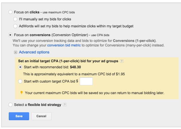 CPA Bidding Strategy is recommended when you want to maximize the number of conversions received