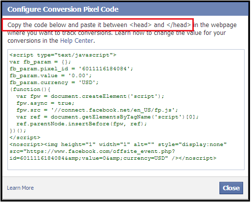 Facebook Pixel Tracking Code
