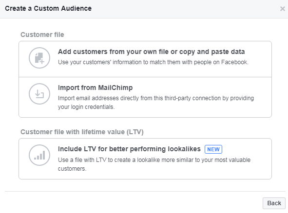 Import your audience data from file or mailchimp account