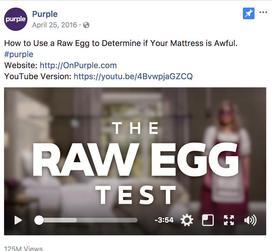 Intriguing video facebook ad