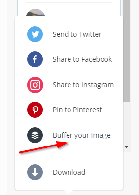 Use Buffer to share an image to your social accounts