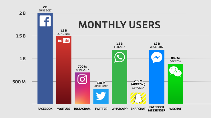 Monthly Users by Social Network Channel