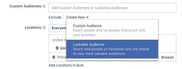 Creating lookalike audience