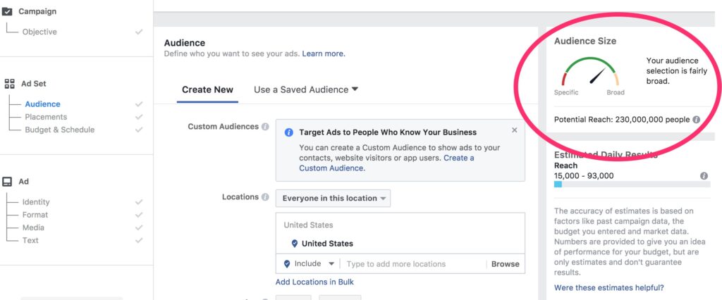 Facebook Audience Indicator