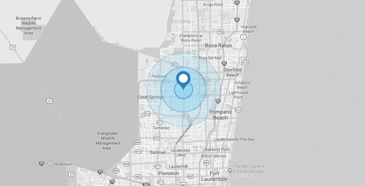 Geofencing Map, Targeted Area