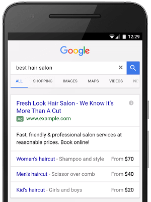 Recently, mobile first company, Google has launched the pricing extension for mobile devices