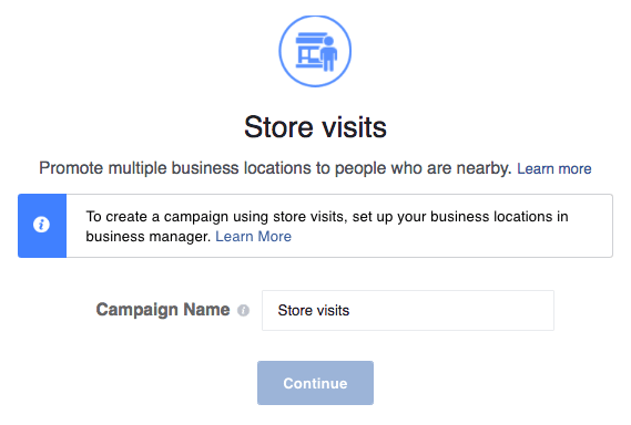 Use Store Visits Facebook ad objective when wish to promote your business to people who are nearby your store physical location