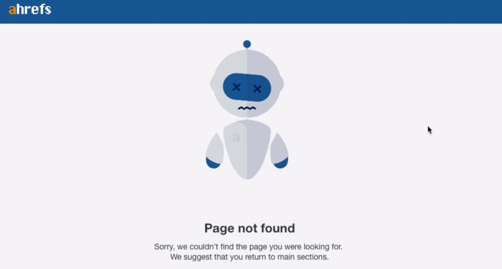 Broken Link, 404 error, page not found