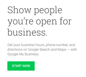 Create your google my business listing