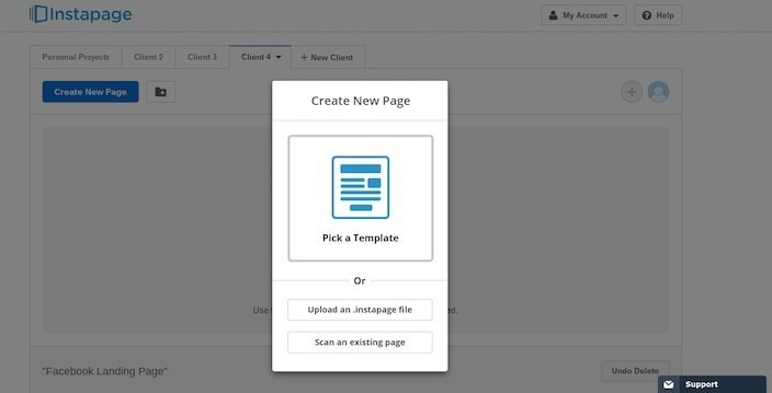 Landing Page for Facebook Ads on Instapage