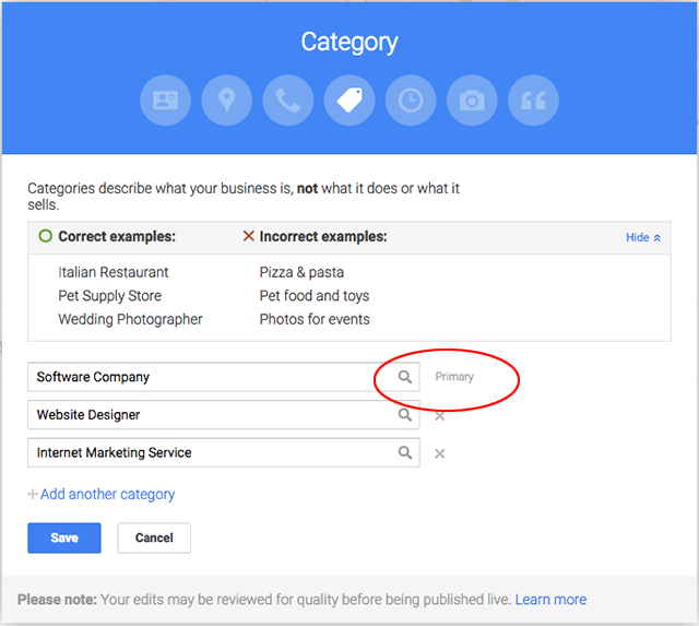 Select Your Business Category