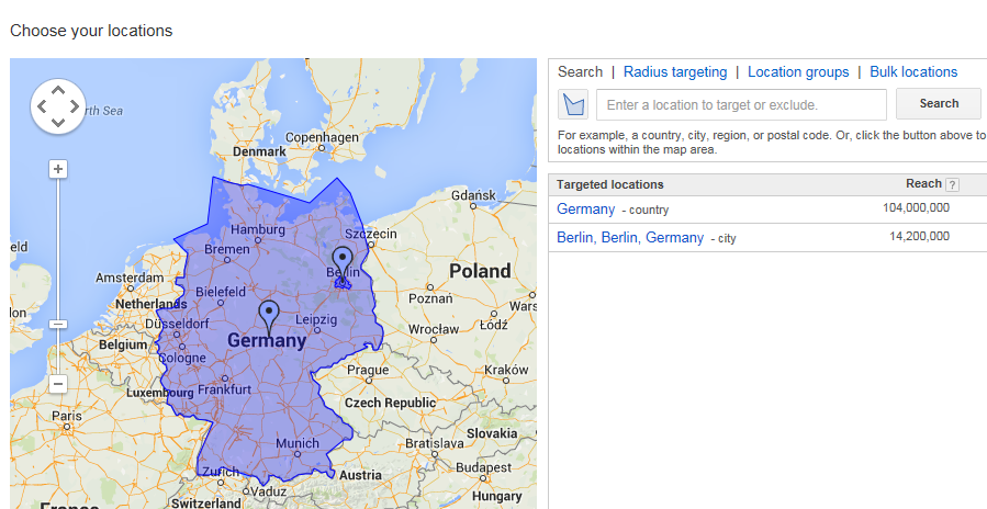 Target different locations with your AdWords Campaign