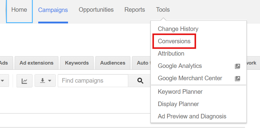 Set up conversion tracking