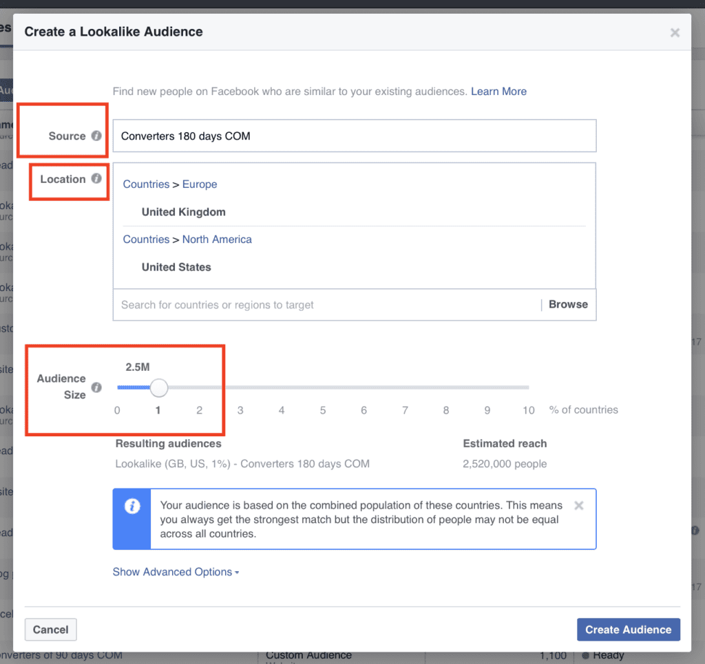 Creating a Lookalike Audience