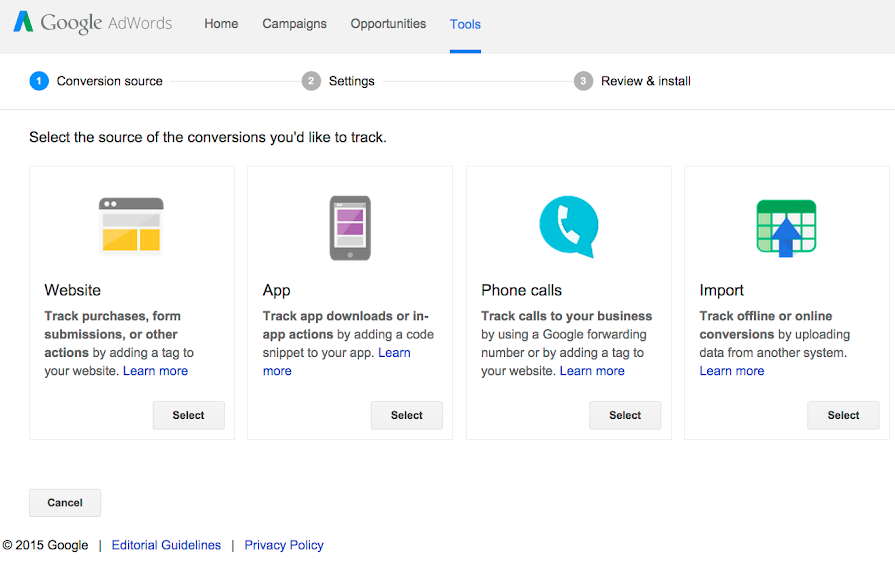 Google AdWords Conversion Routine