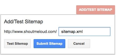 Enter sitemap address and click submit