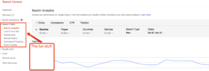 Google Search Console - Search Traffic Report