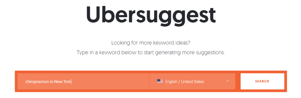 Ubersuggest Keyword Research Tool