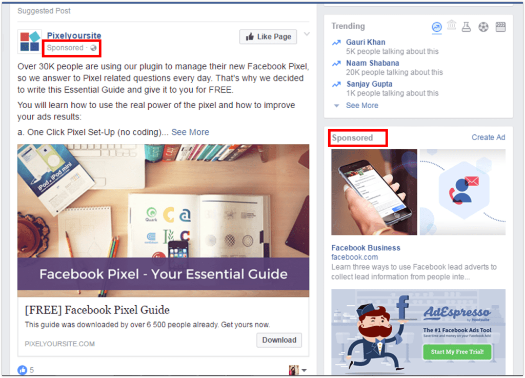 Facebook Pixel, Facebook Ads