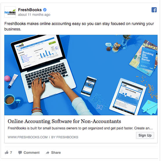 Facebook Ad FreshBooks