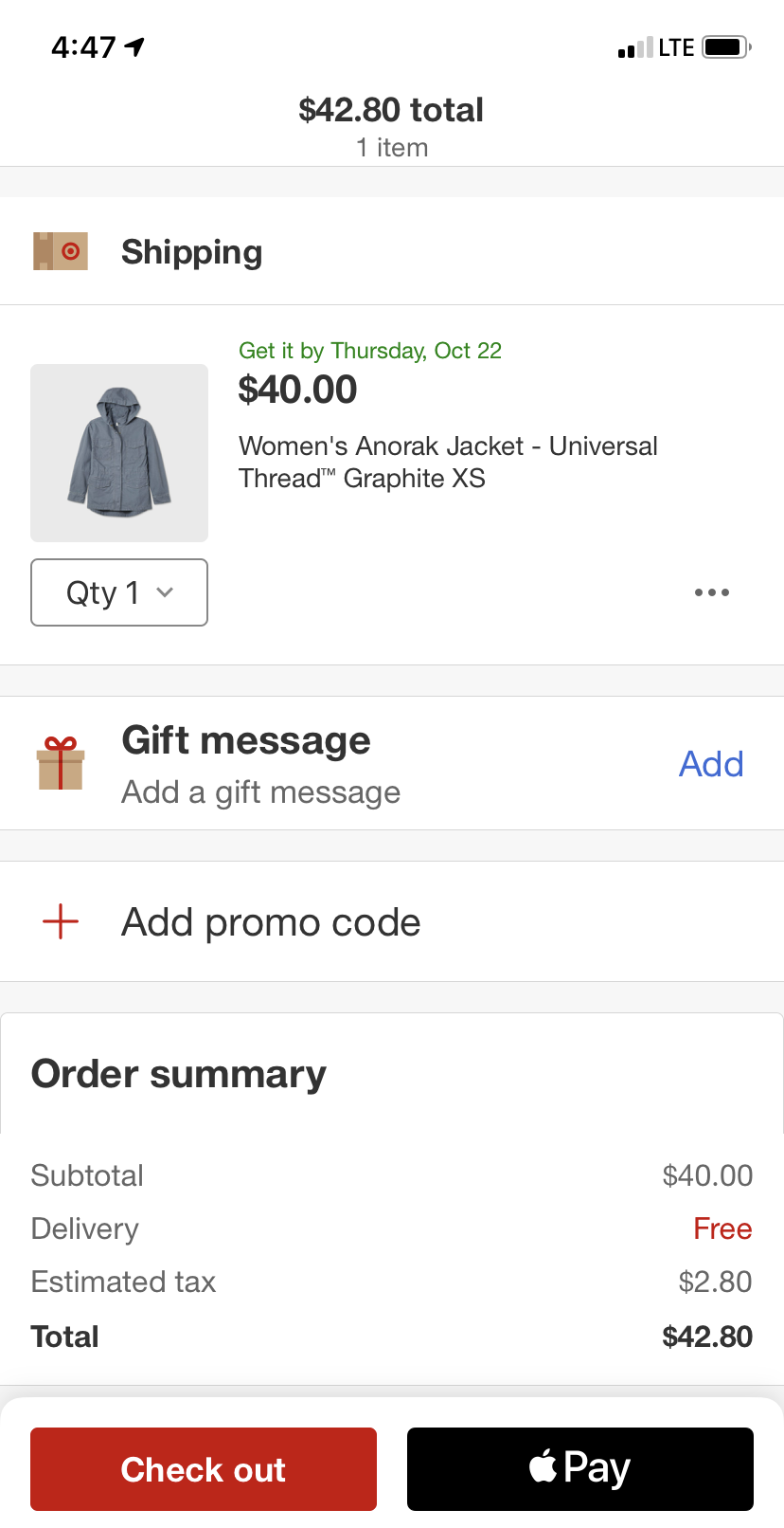 ecommerce checkout page optimized for mobile