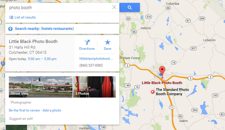 location-dependent searches on Google