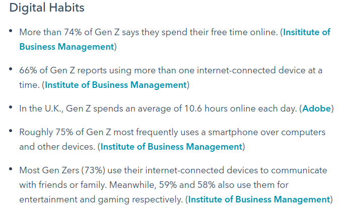 Digital Habits of Gen Z
