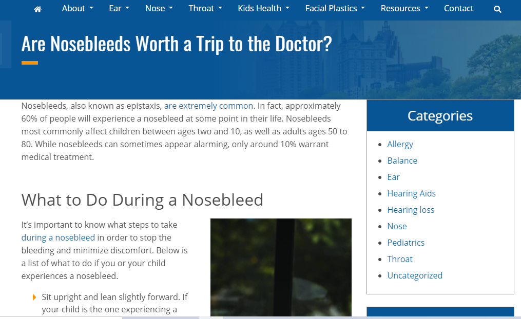 healthcare content creation for SEO