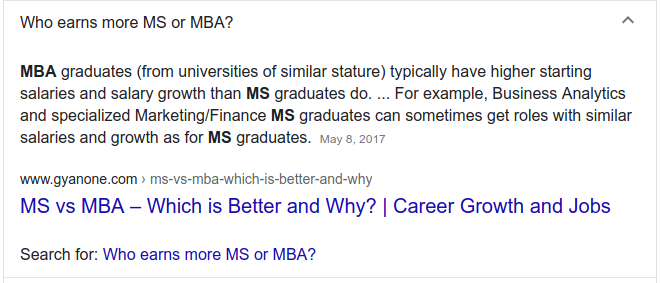 Google FAQs MBA candidates are looking for