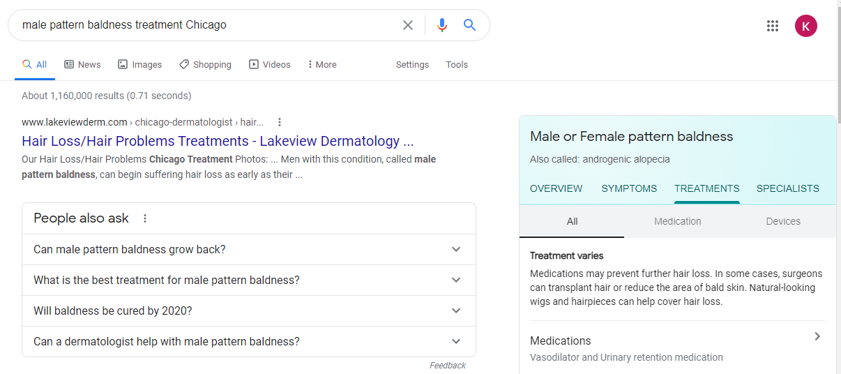 solution-aware keywords for healthcare related searches