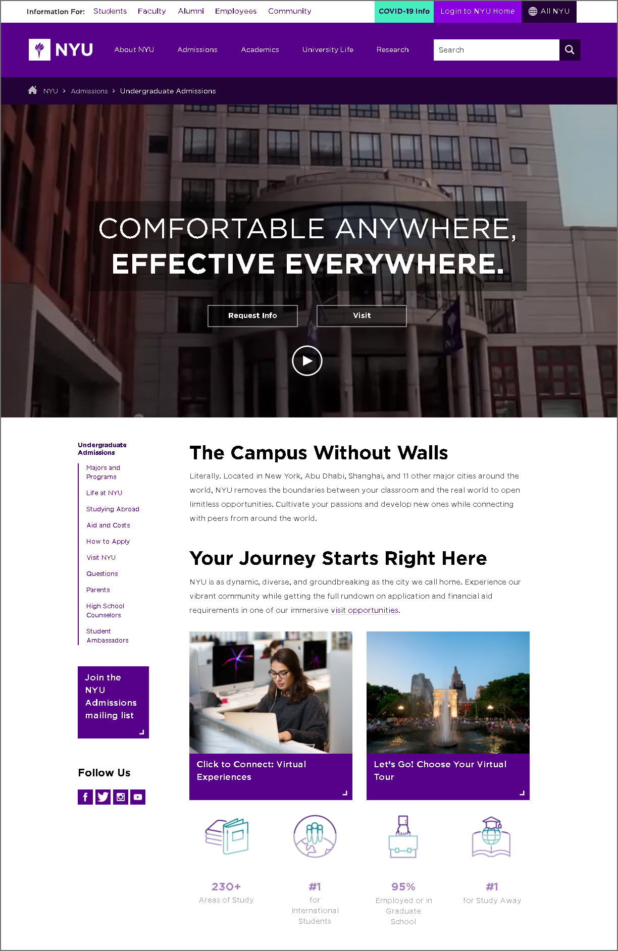 great college website design