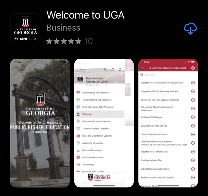 UGA Welcome Guide App