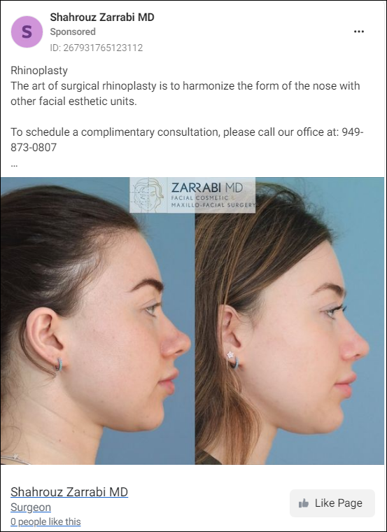 Plastic Surgery Before and After Pictures for Facebook Ads