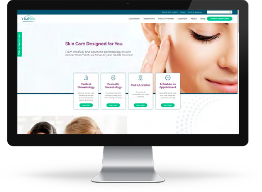 Vitalskin website screenshot