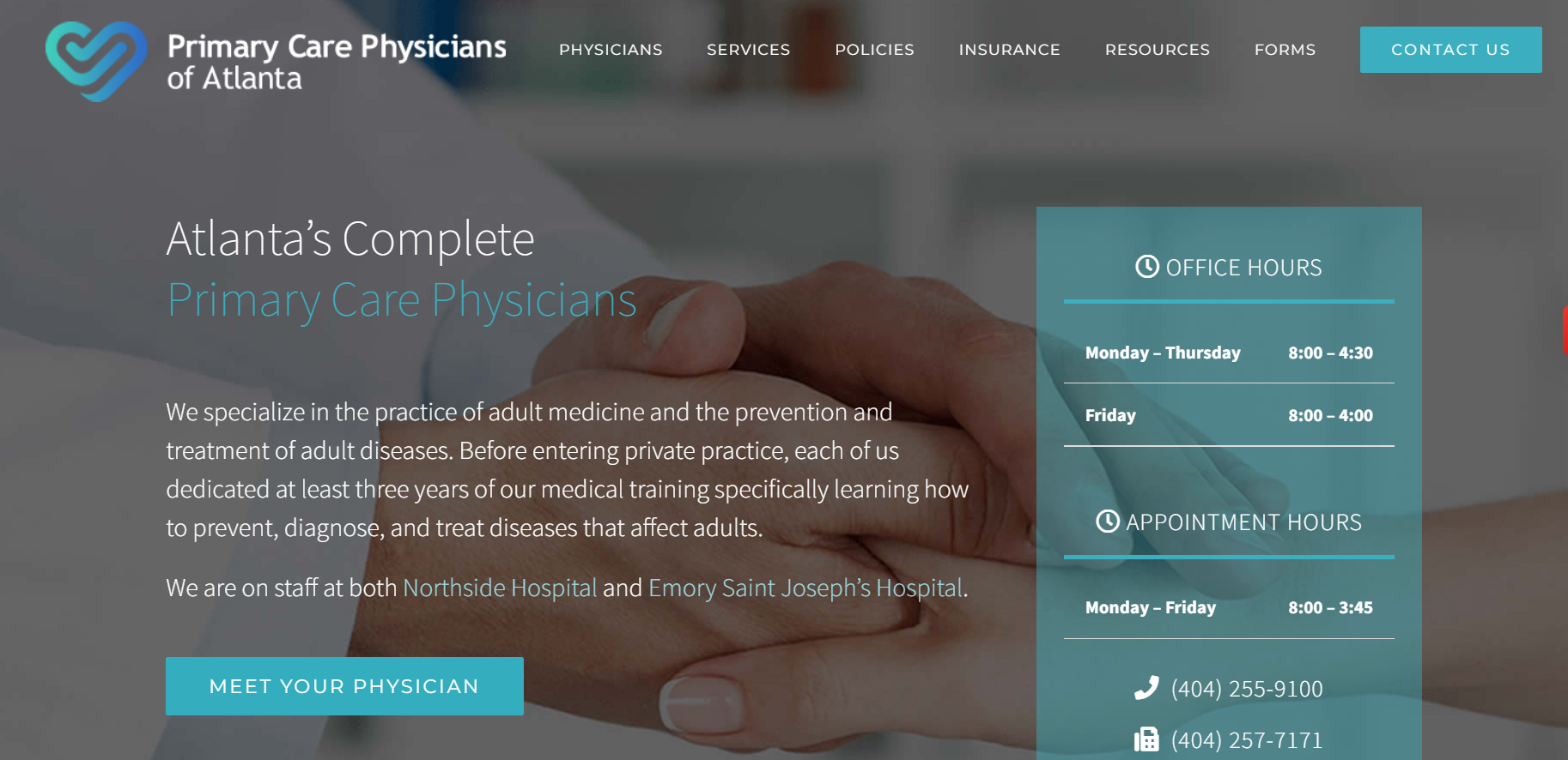 Website Health for private equity firm acquisition