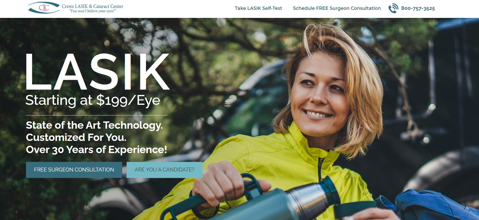 LASIK CRO landing page