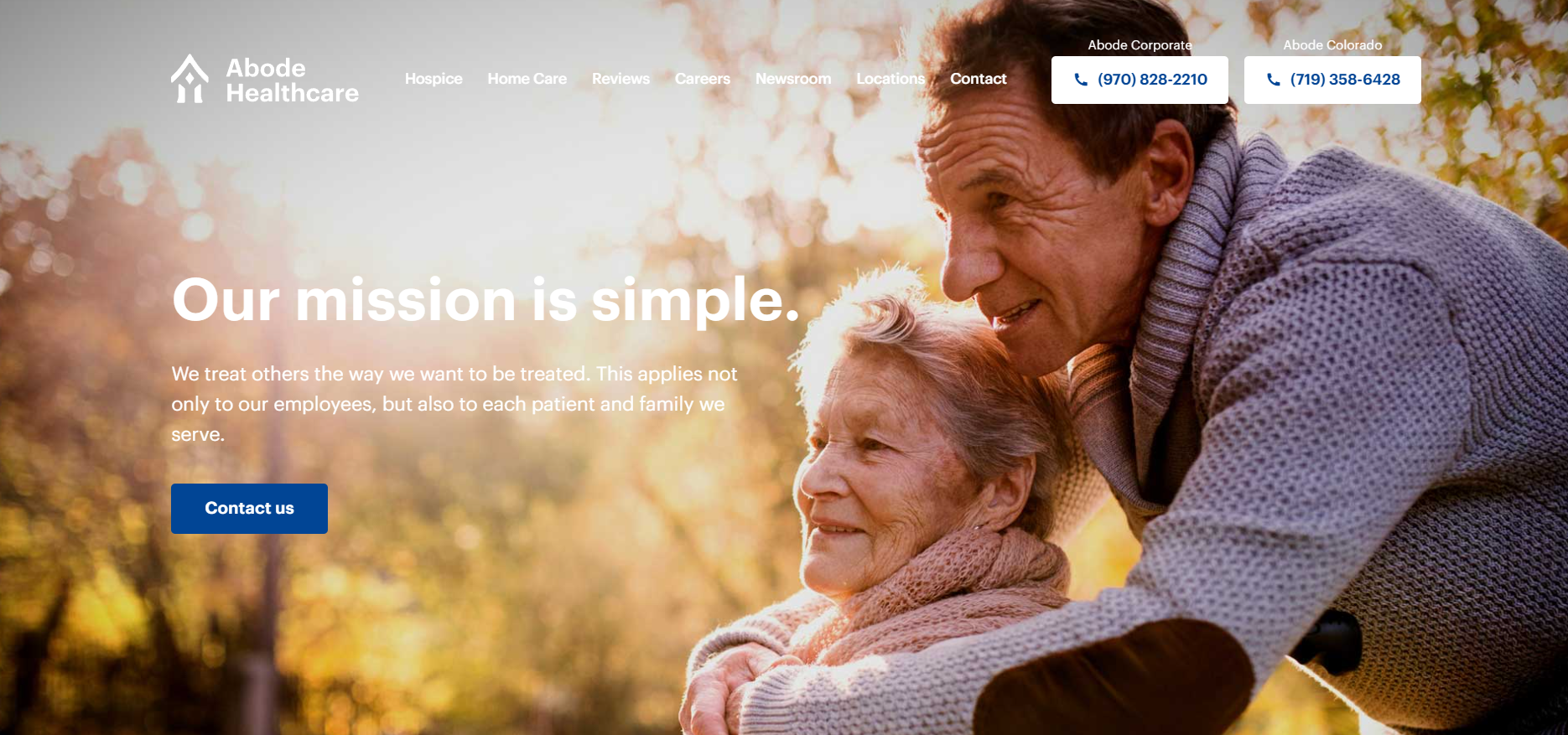 Senior Care Optimized Website