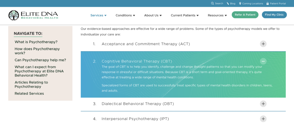 simple message displayed on Elite DNA website